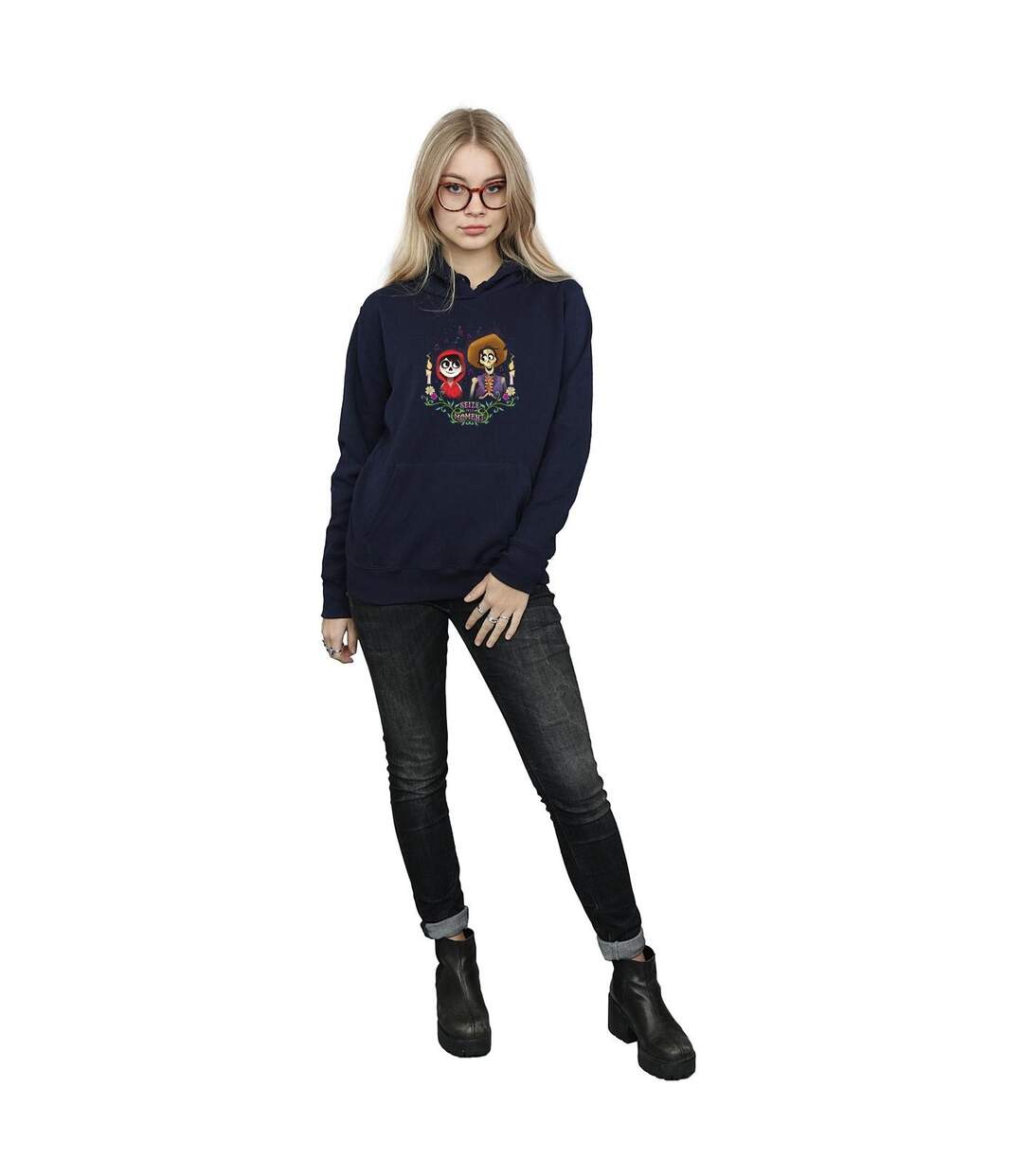 Disney - Sweat à capuche COCO MIGUEL AND HECTOR - Femme (Bleu marine) - UTBI2564-4