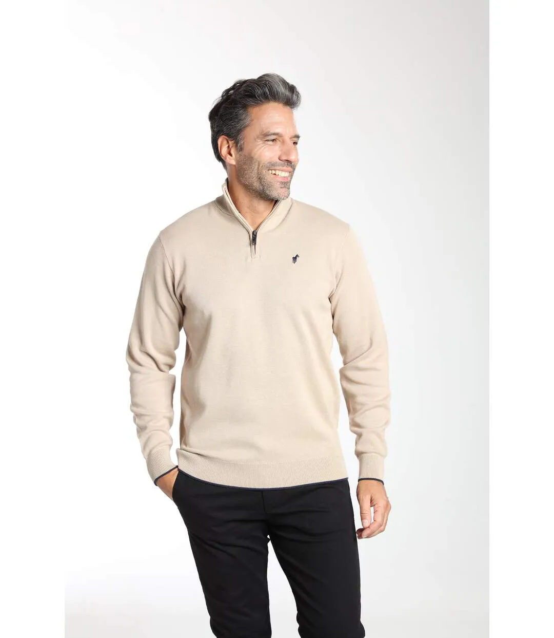 Pull col camionneur  en coton MILANO CAMIONNEUR-2