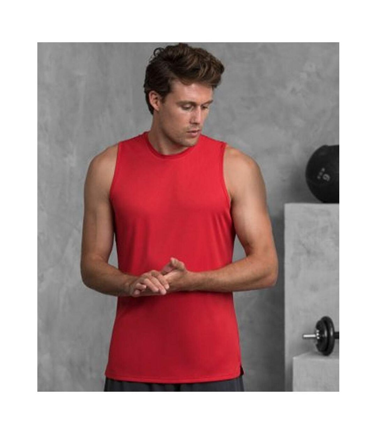 AWDis Just Cool Mens Smooth Sports Vest (Fire Red)