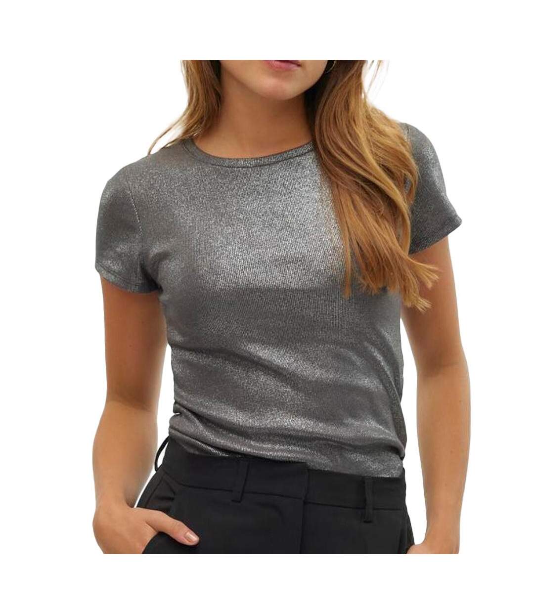 T-shirt Gris Femme Vero Moda Sine - XS