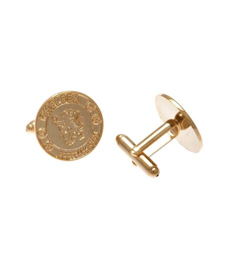 Chelsea FC Gold Plated Cufflinks (Gold) (One Size)