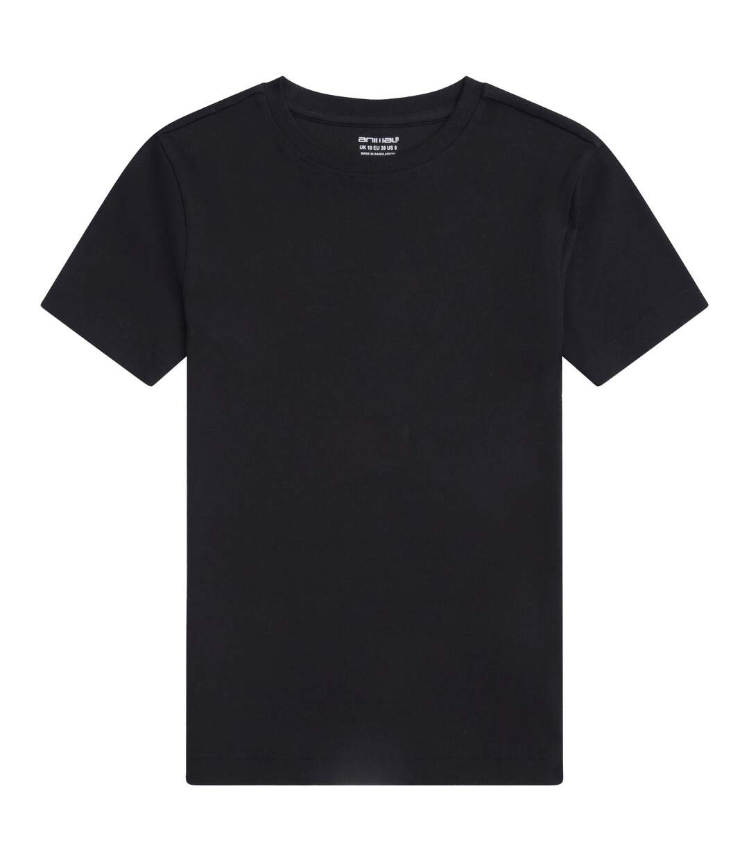 Womens/ladies Evo Ribbed T-shirt Black Animal-1
