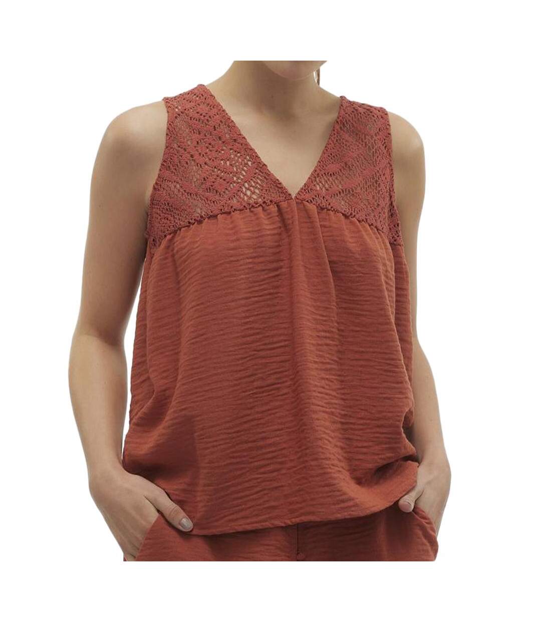 Blouse Terracota Femme Vero Moda Chris - L-1