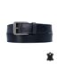 Ceinture en cuir noir pour homme - élégance décontractée en vachette véritable-1