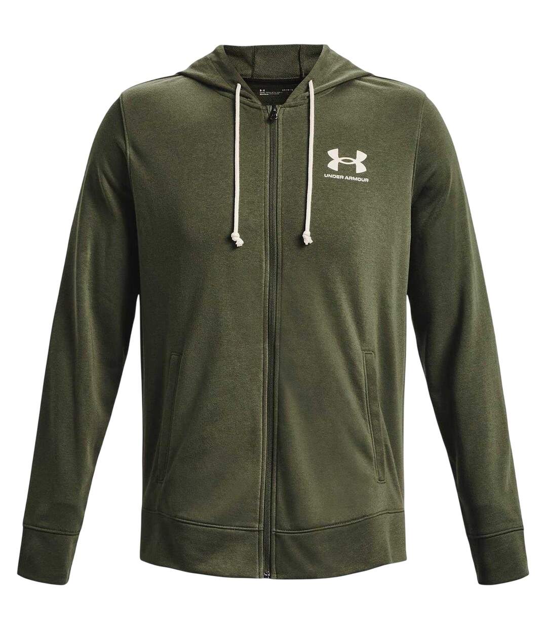 Veste À Capuche Manches Longues Rival Homme Vert Under Armour-2