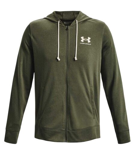 Veste À Capuche Manches Longues Rival Homme Vert Under Armour