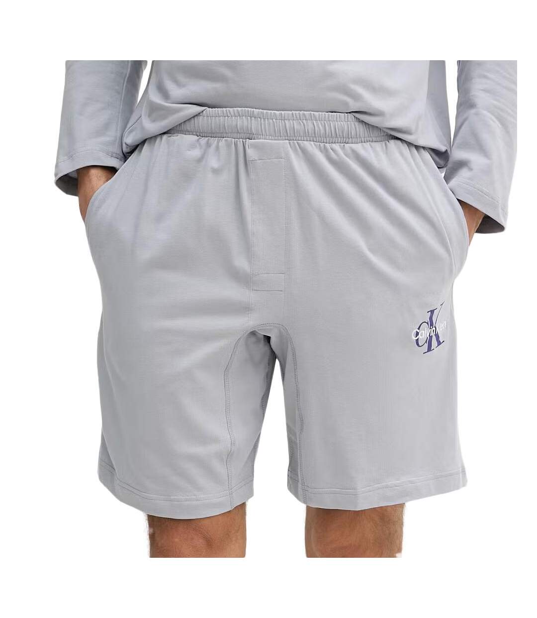 Short gris homme calvin klein jeans monogram sleep-1
