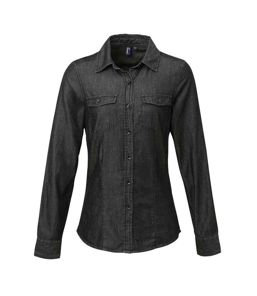 Chemisier Femme Denim Noir Premier-1