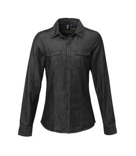 Chemisier Femme Denim Noir Premier