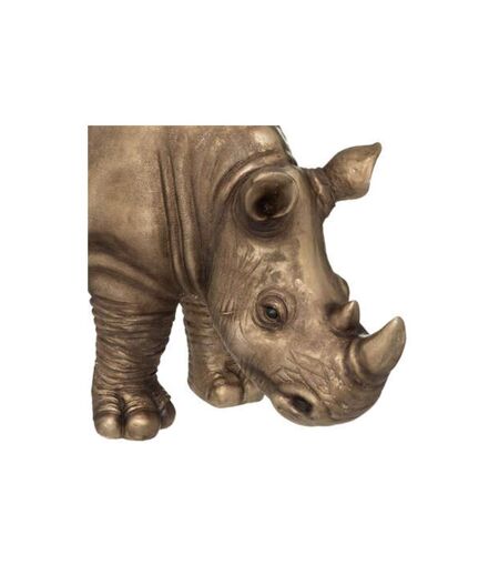 Statuette Déco Rhinocéros 86cm Or