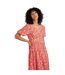 Womens/ladies dilsha printed midi dress tango red Weird Fish-3