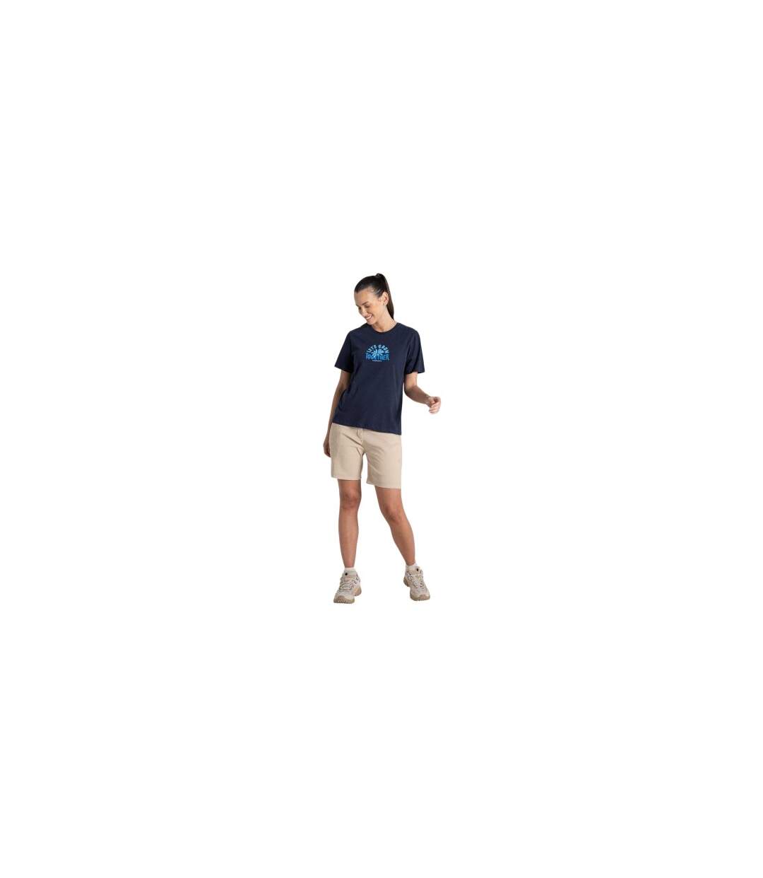 Womens/ladies Malibo T-shirt Blue Navy Craghoppers-1