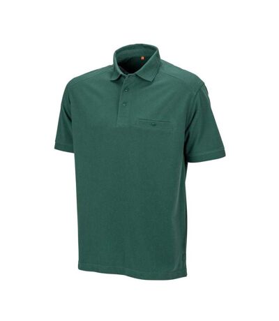 Mens Apex Polo Shirt Bottle Green WORK-GUARD By Result
