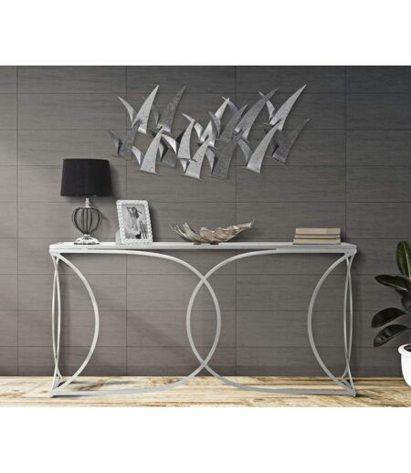 Décoration Murale en Métal Gabbiani 93cm Gris