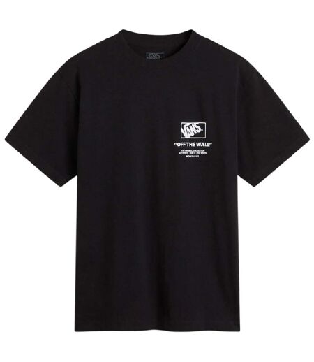 Mens Off The Wall Graphic Print T-shirt Black Vans