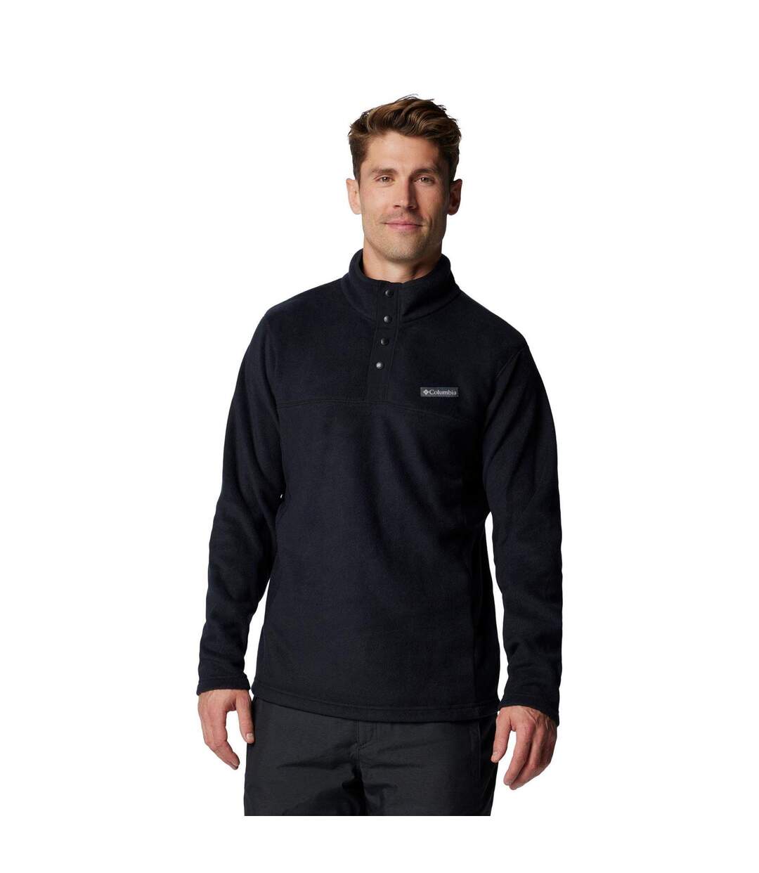 Mens Steens Fleece Pullover Black Columbia-2