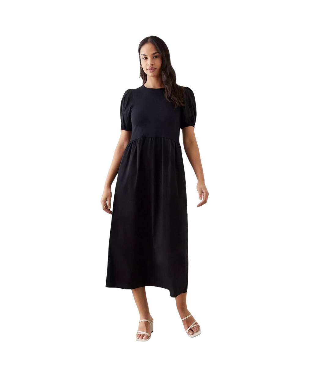 Robe mi-longue femme noir Dorothy Perkins-1