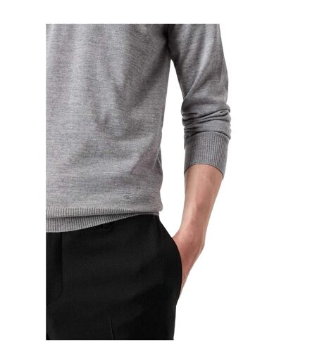 Mens V Neck Jumper Grey Emporio Armani EA7