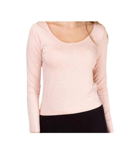 T-shirt Manches Longues Femme Rose Calvin Klein