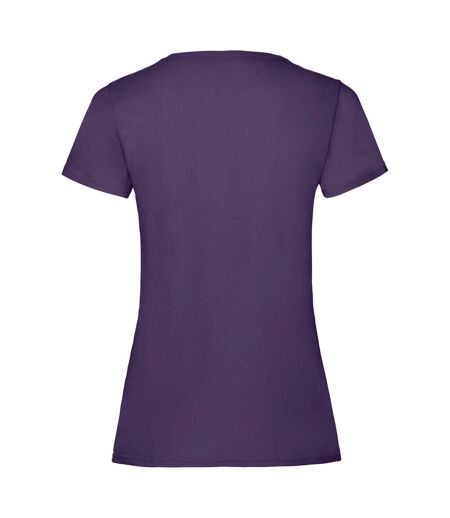 T-shirts Manches Courtes Femmes Violet Fruit Of The Loom