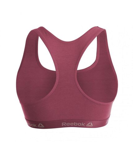 Brassière Femme Unie Coton REEBOK Bordeaux