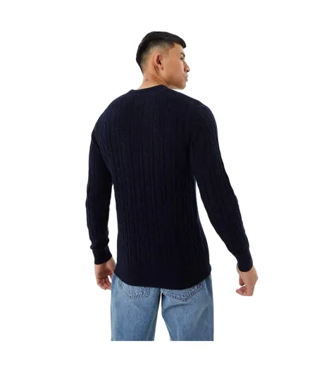 Pull Motif/style Maille Torsadée Marlow Homme Bleu Marine Jack Wills