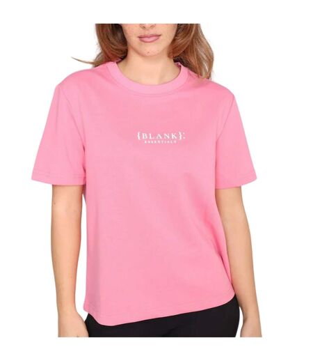 Womens/ladies Essentials Logo Boyfriend T-shirt Pop Pink Blank Essentials