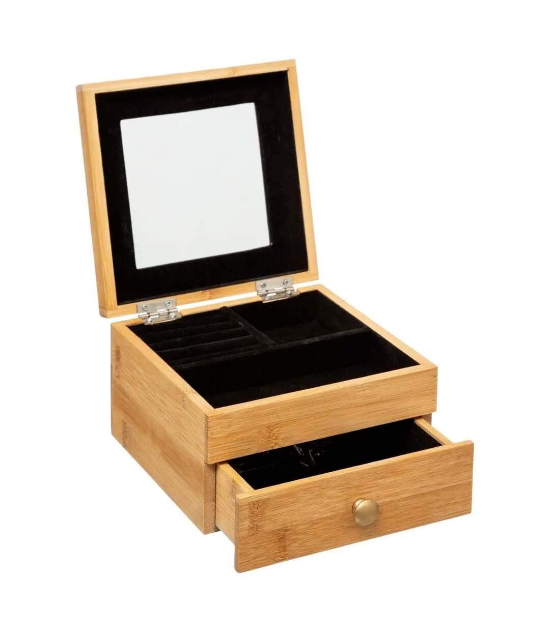 Boîte à Bijoux en Bambou Jangal 15cm Naturel-2