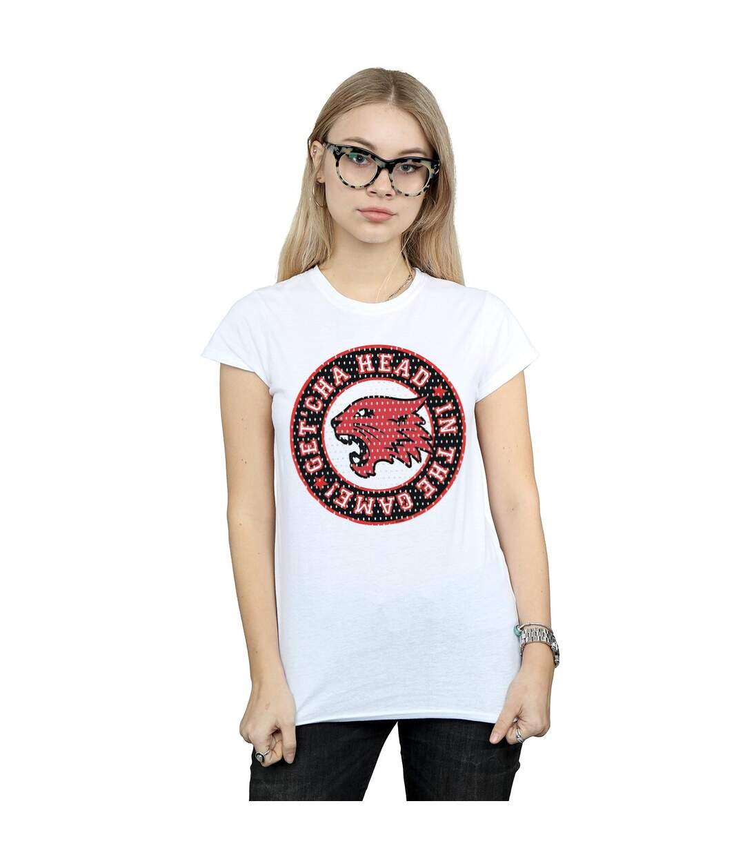 Disney - T-shirt HIGH SCHOOL MUSICAL THE MUSICAL HEAD IN THE GAME - Femme (Blanc) - UTBI24372-2