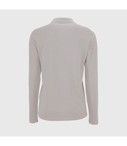 SOLS Womens/Ladies Perfect Long Sleeve Pique Polo Shirt (White)