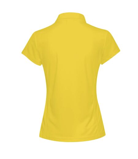 Adidas Teamwear Womens/Ladies Lightweight Short Sleeve Polo Shirt (Light Yellow) - UTRW3880