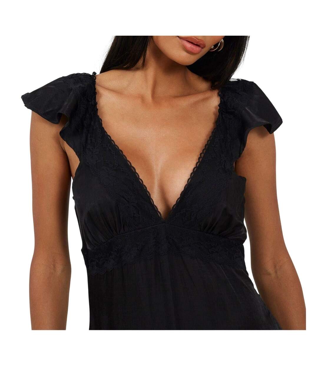 Womens/ladies Regular Maxi Dress Black Brave Soul-4