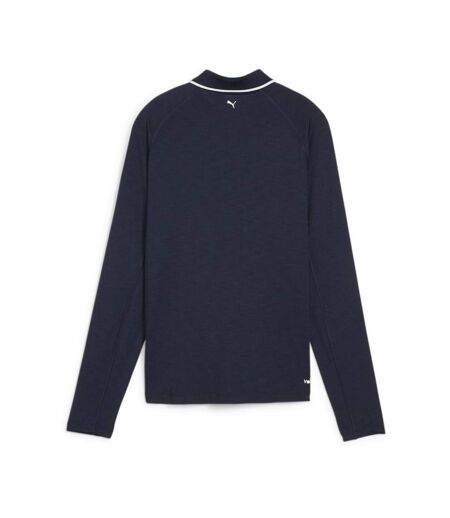 Polo manches longues marine femme puma you