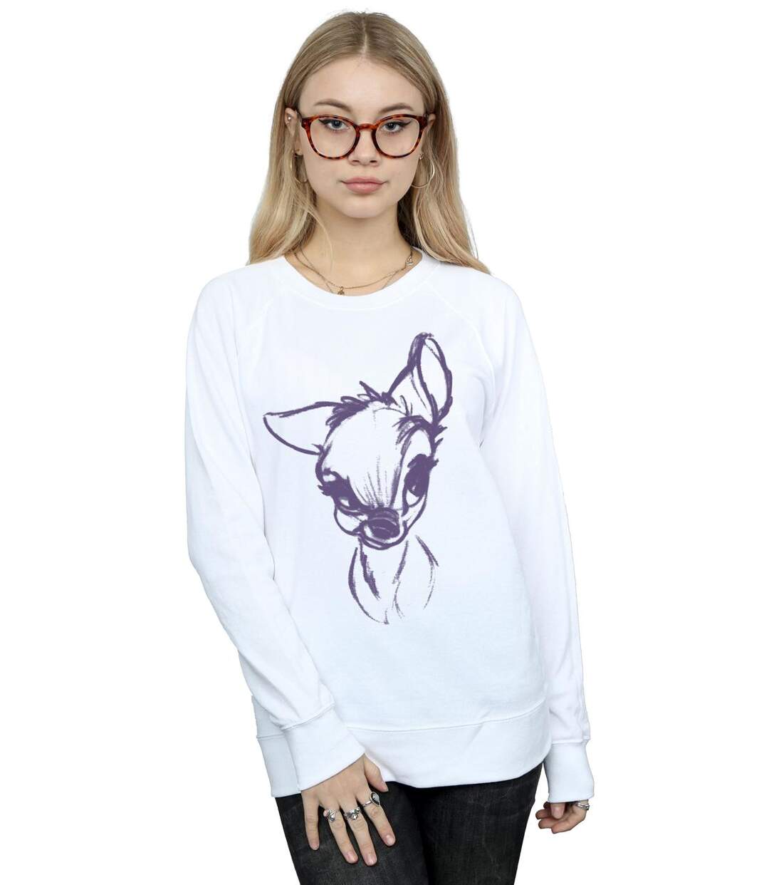 Disney Sweat-shirt Bambi Mood - Femmes/Dames (Blanc) - UTBI14204-2