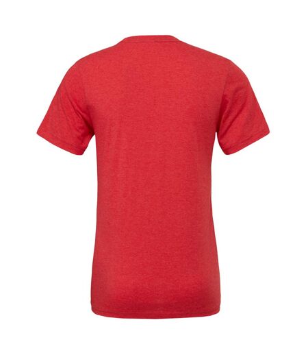 Canvas Mens Triblend Crew Neck Plain Short Sleeve T-Shirt (Red Triblend) - UTBC2596