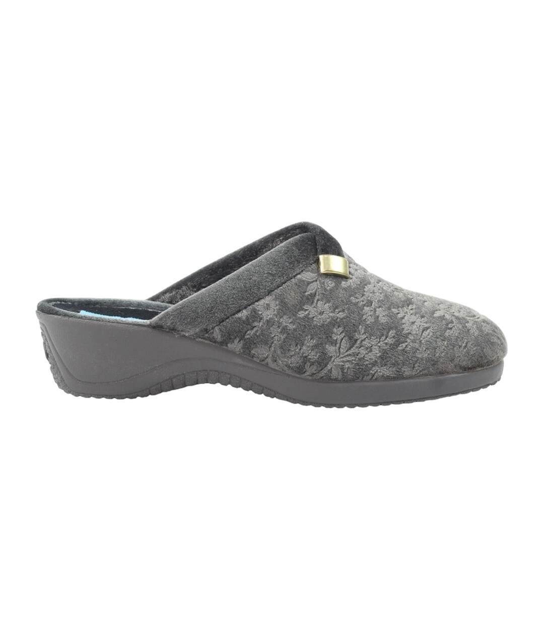 Chaussons mules amaretto femme gris Lunar-3