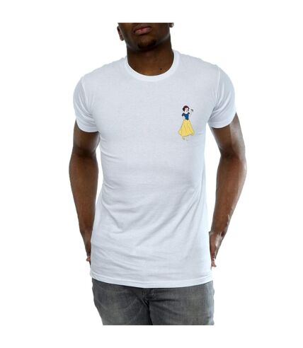 Disney Princess Mens Snow White Chest T-Shirt (White)