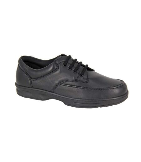 Dr Keller Mens Leather Gibson Shoes (Black) - UTDF2364