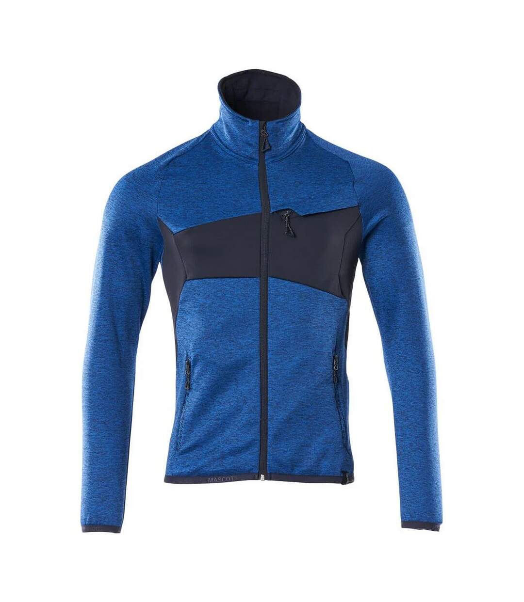 Mens Accelerate Fleece Jacket Azure Blue Dark Navy Mascot-1
