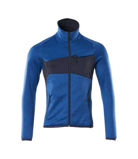 Mens Accelerate Fleece Jacket Azure Blue Dark Navy Mascot