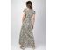 Robe longue manches courtes  MARBELLA kaki et beige Coton Du Monde-4