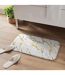 Tapis de Bain Imprimé Aquamarbre 45x75cm Blanc & Or-5