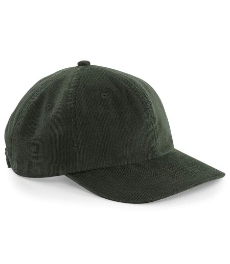 Beechfield Mens Heritage Cord Cap (Pack of 2) (Dark Olive)