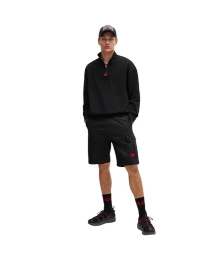 Short À Poches Homme Noir Hugo