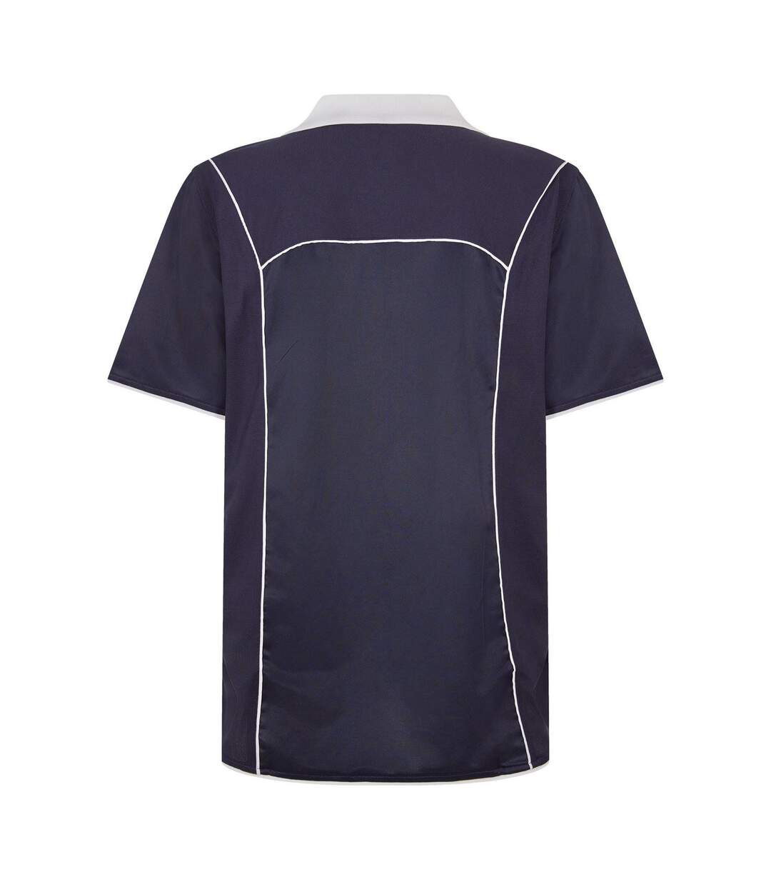 Mens Plain Contrast Piping Athletic Rugby Shirt Navy Blue Puma-2