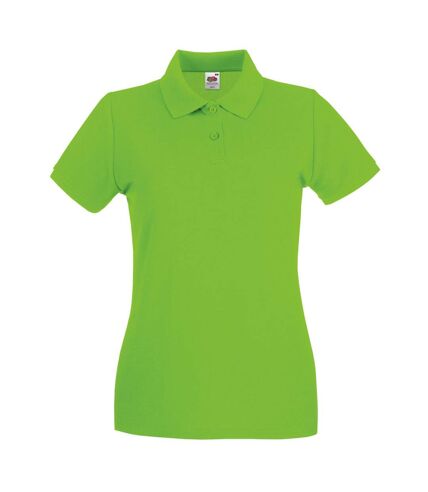 Fruit Of The Loom Ladies Lady-Fit Premium Short Sleeve Polo Shirt (Lime) - UTBC1377