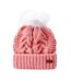 Bonnet Motif/style Pompon Edra Femme Rose Iguana-1
