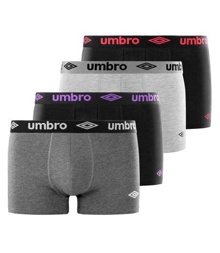 Lot de 4 Boxers coton homme uni Umbro
