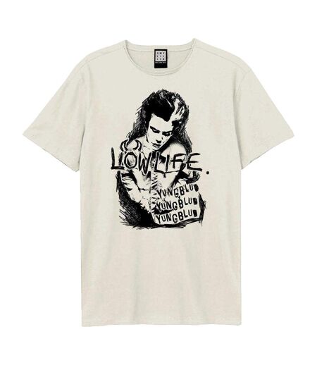T-shirt Motif/style Yungblud Graffiti Adulte Vieux Blanc Amplified