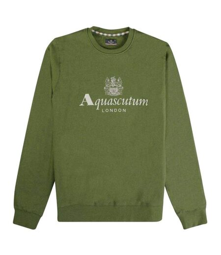 Sweat Motif/style Gros Logo Active Homme Vert Militaire Aquascutum